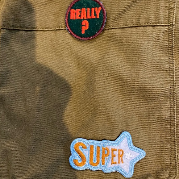 Zara Jacket/Shirt Patches Cotton/Lyocell Ladies XL - Picture 9 of 14